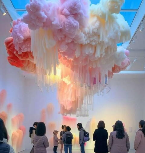 Nuvole Artificiali Sospese con Pioggia - Sconto per Fioristi e Aziende - Con o senza effetto pioggia