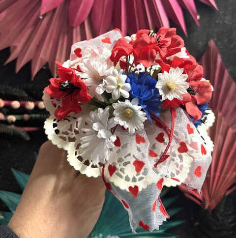 Bouquet Misto Primavera  -  Sconto per Fioristi e  Aziende - Diametro 16 cm.