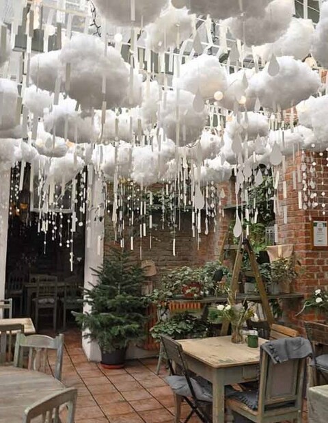 Nuvole Artificiali Sospese con Pioggia - Sconto per Fioristi e Aziende - Con o senza effetto pioggia