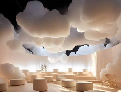 Nuvole Artificiali Sospese con Pioggia - Sconto per Fioristi e Aziende - Con o senza effetto pioggia