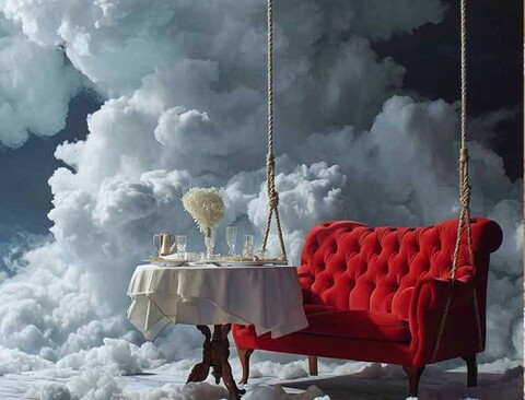 Nuvole Artificiali Sospese con Pioggia - Sconto per Fioristi e Aziende - Con o senza effetto pioggia