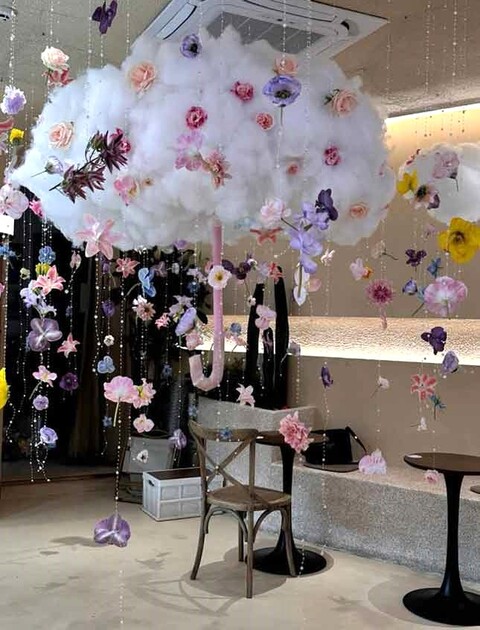 Nuvole Artificiali Sospese con Pioggia - Sconto per Fioristi e Aziende - Con o senza effetto pioggia