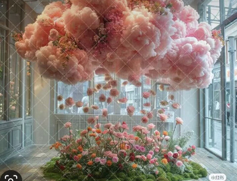 Nuvole Artificiali Sospese con Pioggia - Sconto per Fioristi e Aziende - Con o senza effetto pioggia