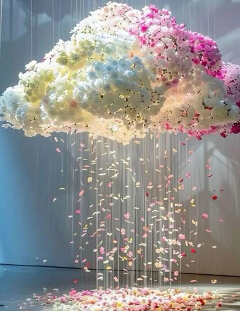 Nuvole Artificiali Sospese con Pioggia - Sconto per Fioristi e Aziende - Con o senza effetto pioggia