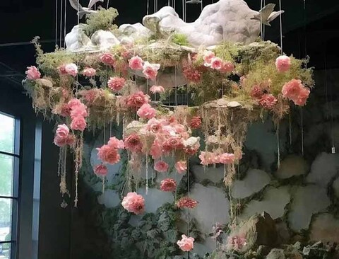 Nuvole Artificiali Sospese con Pioggia - Sconto per Fioristi e Aziende - Con o senza effetto pioggia