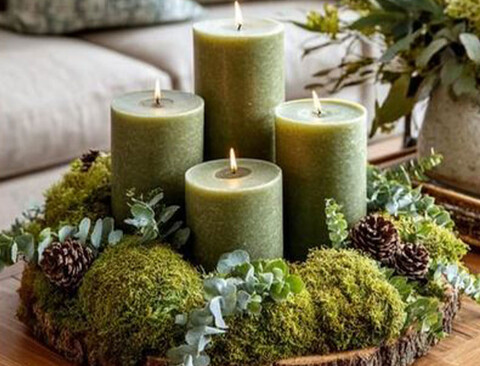 Muschio Ball Moss /Pole Moss Preservato - Sconti per Fioristi e Aziende - Leucobrium Glaucum