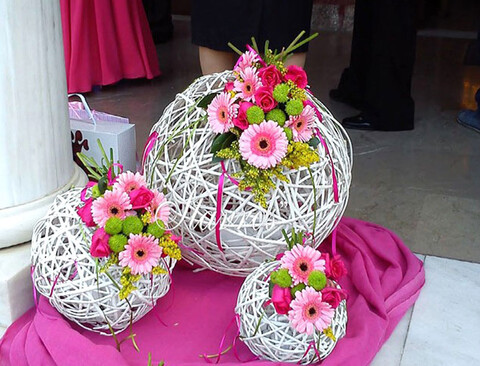 Sfera intrecciata Ø 40  cm. - Sconti per Fioristi e Aziende - in vimini e salice