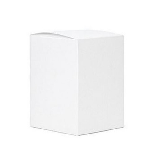 Scatola per bomboniera H 11 cm. 8 x 8  - Sconti per Fioristi e Aziende -  lino bianco pieghevole