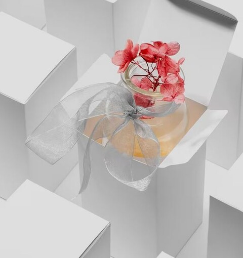 Scatola per bomboniera H 18 cm. 8 x 8 - Sconti per Fioristi e Aziende - Conf 10 scatole -  lino bianco pieghevole