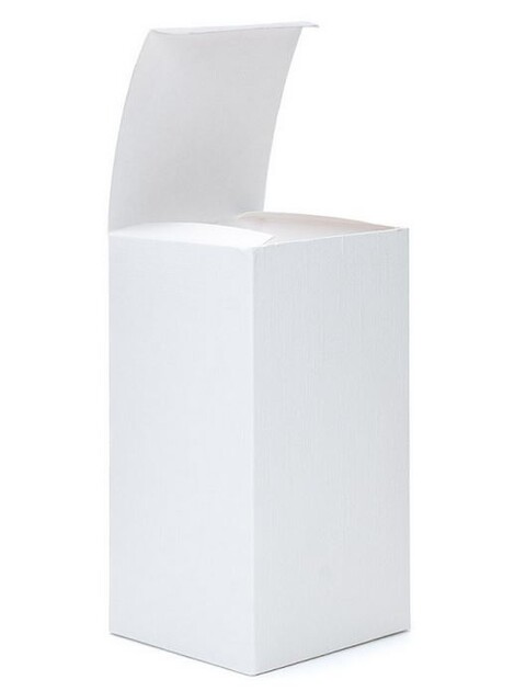 Scatola per bomboniera H 20 cm. 8 x 8 - Sconti per Fioristi, e Aziende - conf. 10 scatole - lino bianco pieghevole