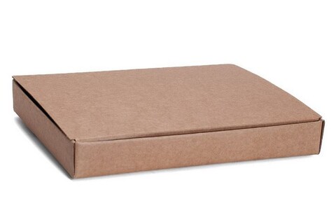 Scatola per bomboniera H 4 cm. 17 x 22 - Sconti per Fioristi e Aziende  - onda avana automontante