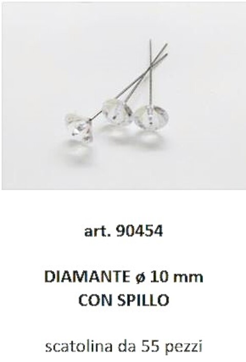 Diamante Sintetico su Spillo - Sconti per Fioristi e Aziende - Diamanti mm. 6 - 8 - 10