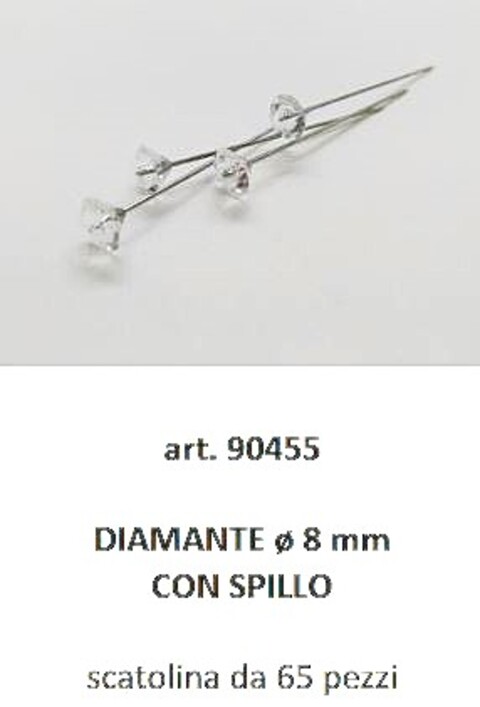 Diamante Sintetico su Spillo - Sconti per Fioristi e Aziende - Diamanti mm. 6 - 8 - 10