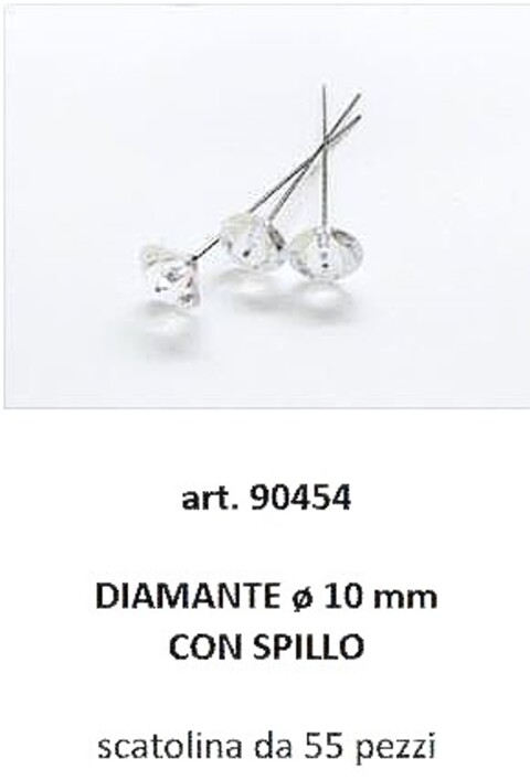 Diamante Sintetico su Spillo - Sconti per Fioristi e Aziende - Diamanti mm. 6 - 8 - 10