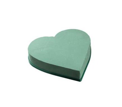 Cuore di spugna cm.30 x 2 Pz  -Articolo tecnico per Fioristi - Ydro con Base in plastica