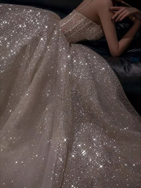 Tulle Blonda Glitterato - Sconti per Fioristi e Aziende - H 280 x 25 mt Prodotto in Italia