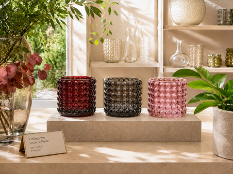 Porta tea light H 9 dm. 9 - Sconti per Fioristi e Aziende - Decorarto in diversi colori