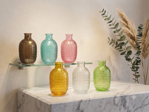 Monofiore vaso H 20 dm. 10  - Sconti per Fioristi e Aziende - Decorato, in diversi colori