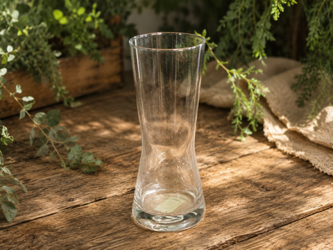 Vaso in vetro H 19 modello retto - Sconti per Fioristi e Aziende  - Diametro cm. 8