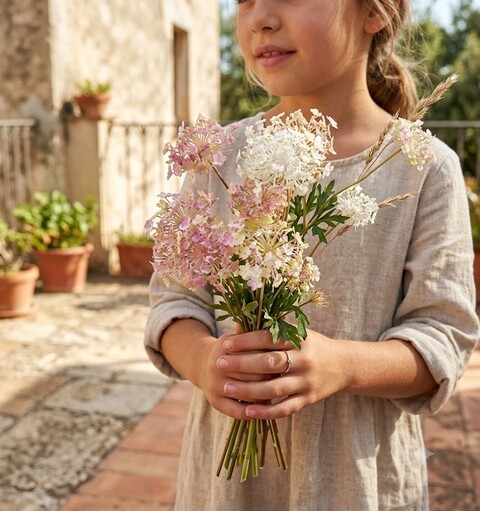 Queen Anne's Lace x 3  H 84 - Sconti per Fioristi e Aziende . - In poliester