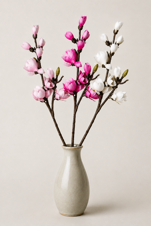 Magnolia Nipponika H 84 artificiale in poliestere - Sconti per Fioristi e Aziende .