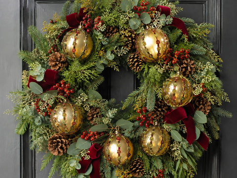 Palline di Natale dm. 8  - Sconti per Fioristi e Aziende - Meridian Oro decorate