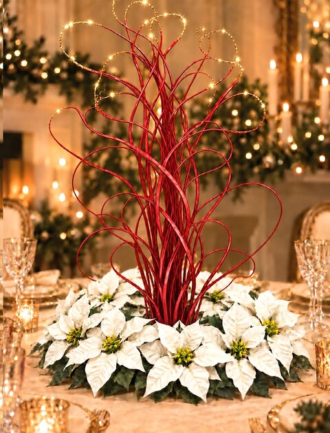 Ting Ting glitterato Rosso - Sconti per Fioristi e Aziende  - H 90  x 50  steli