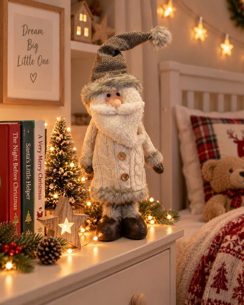 Babbo Natale Scottish  - Sconti per Fioristi e Aziende - H cm. 40