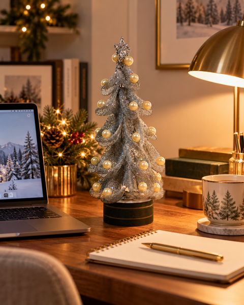 Albero di Natale con perle - Sconti per Fioristi e Aziende - in Filigrana H 35