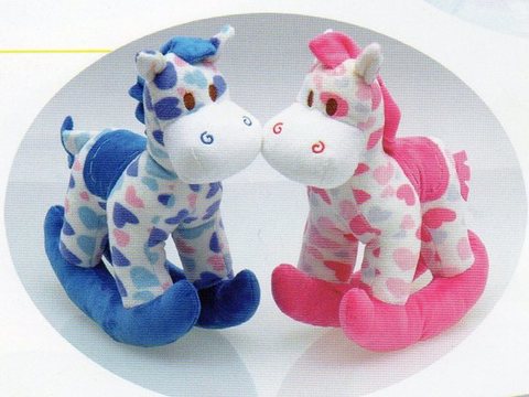 Cavalluccio dondolo cuoricini in 2 Colori - Sconti per Fioristi e Aziende