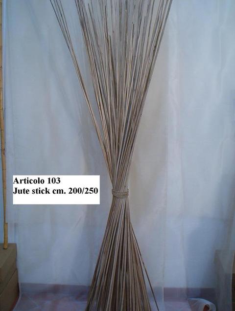 Jute Steck H 180 e H 200 - Sconti per Fioristi e Aziende - Naturali Colorati x 50 stecche