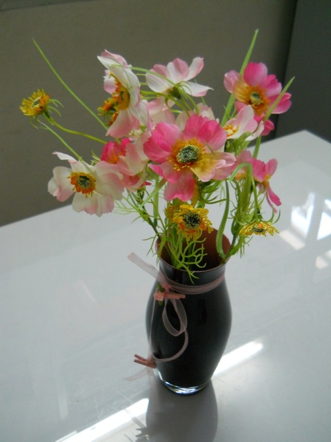 Cosmos Bouquet x 5 in poliester - Sconti per Fioristi e Aziende