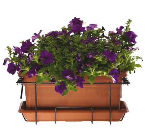 Balconetta in plastica color terracotta con riserva - Sconti per Fioristi e Aziende