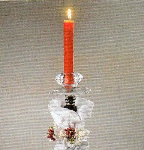 Tappo in cristallo sfaccettato  porta candela - Sconti per Fioristi e Aziende