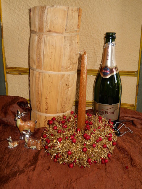 Coroncina Oro Berry Wreath - Sconti per Fioristi e Aziende -  dm. 18