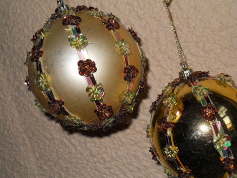 Palline di Natale dm. 8  - Sconti per Fioristi e Aziende - Meridian Oro decorate