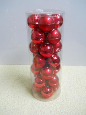 Palline di Natale cm. 6 in vetro rosso Conf. 28 palline Lucide/Matt - Sconti per Fioristi e Aziende