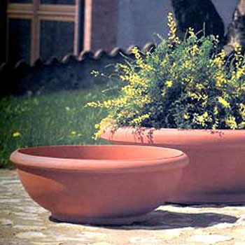 Ciotola campana in plastica color terracotta - Sconti per Fioristi e Aziende