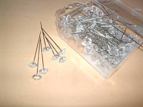Diamante Sintetico su Spillo - Sconti per Fioristi e Aziende - Diamanti mm. 6 - 8 - 10