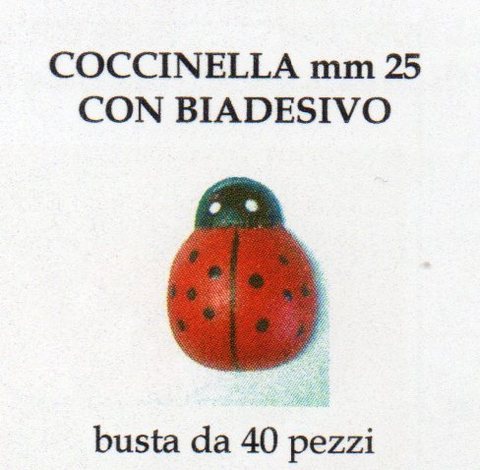 Coccinelle Rosse in legno mm.13 - mm.18 - mm. 25 - Sconti per Fioristi e Aziende