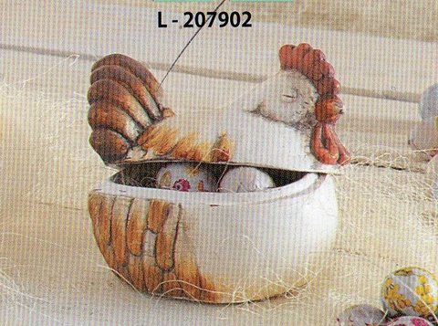 Gallo Contenitore terracotta con coperchio - Sconti per Fioristi e Aziende