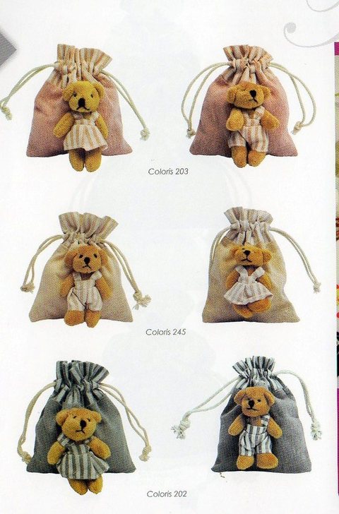 Sacchetto con peluches cm. 11 x 13 Articolo per San Valentino - Sconti per Fioristi e Aziende