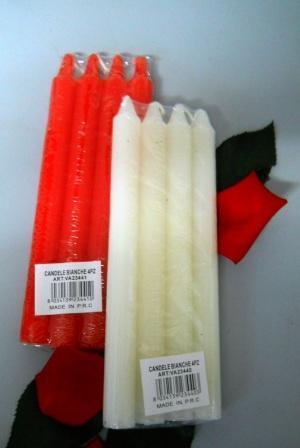 Candele Coniche dm. 1 H 19  - Sconti per Fioristi e Aziende - Conf. 4 candele