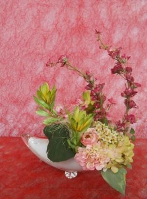 Cornucopia in Vetro cm. 28 dm. 13 per fioristi e wedding