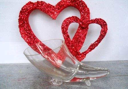 Cornucopia in Vetro cm. 28 dm. 13 per fioristi e wedding