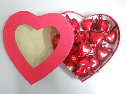 Scatola Cuore con cuori laccati in 2 misure - Sconti per Fioristi e Aziende
