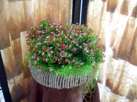 Vaso rujade con fiori H 15 - Sconti per Fioristi e Aziende