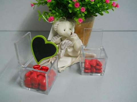 Cubetto plexiglass per bomboniera  importato in 3 misure per fioristi e wedding
