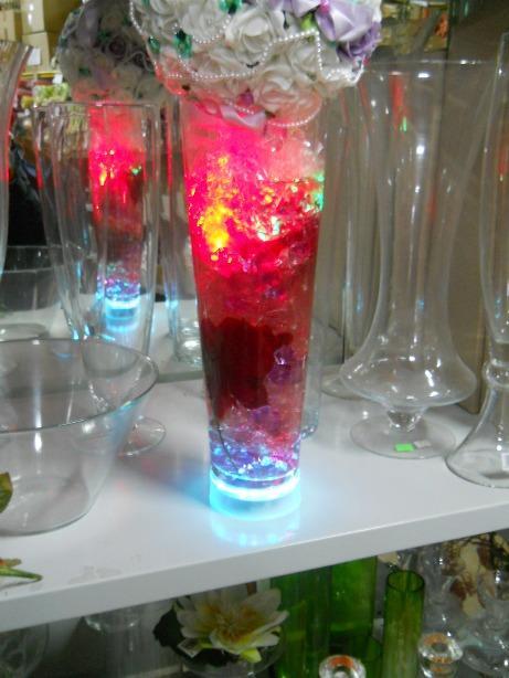 LED Light Base  Ø 10 cm. a batteria per fioristi, wedding e Arredatori