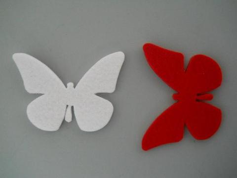Farfalle x 10 in feltro  cm. 6 x 7 - Sconti per Fioristi e Aziende